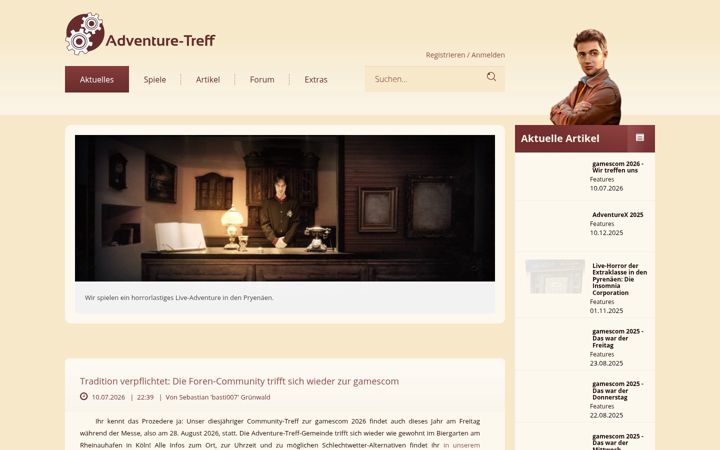 Skjermbilde av adventure-treff.de