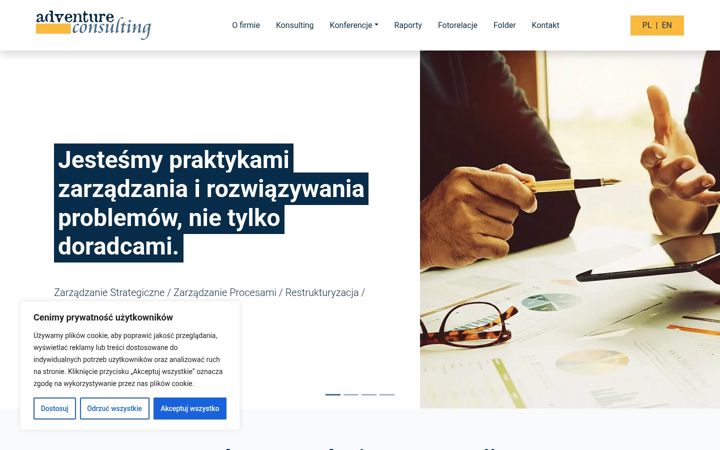 Posnetek zaslona adventure.pl