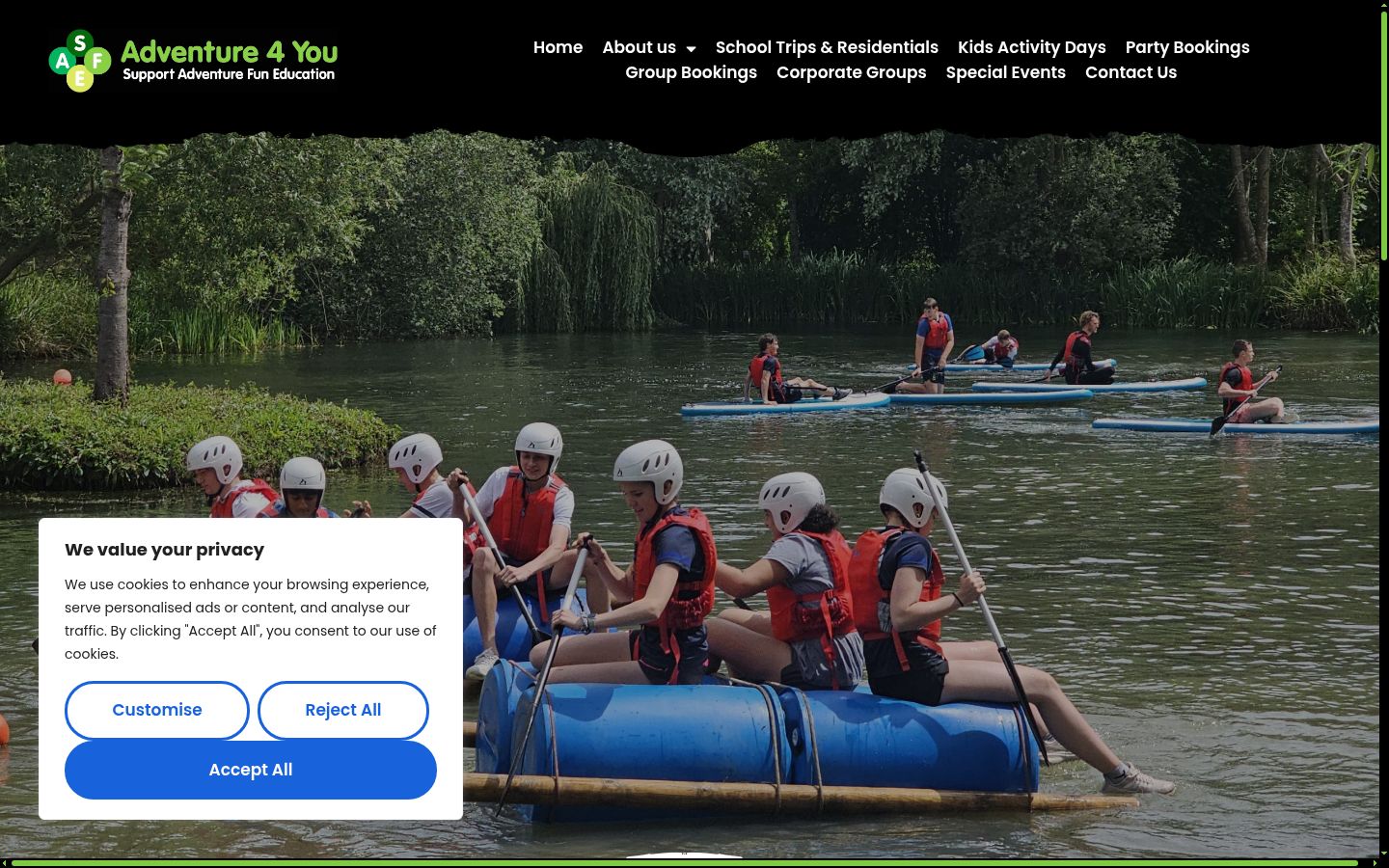 Screenshot of the consent banner shown before any interaction