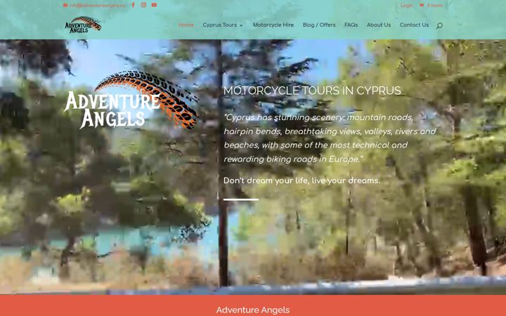 Screenshot of adventureangels.eu
