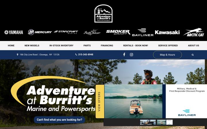Snímek obrazovky adventureatburritts.com