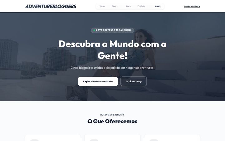 Screenshot of adventurebloggers.com.br