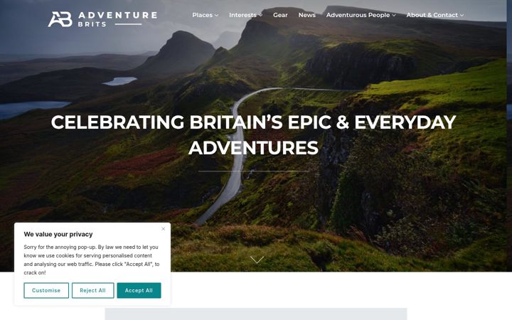 Screenshot of adventurebrits.co.uk