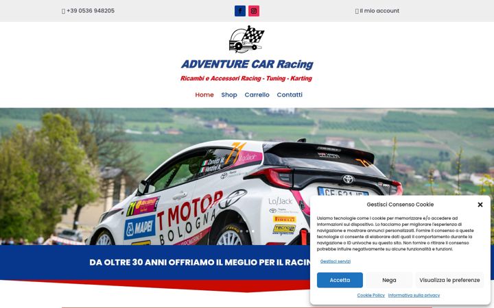 Snímek obrazovky adventurecar.com