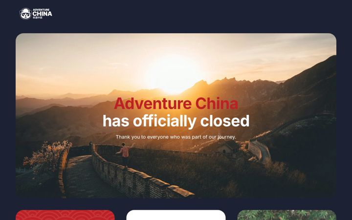 Snímek obrazovky adventurechina.com
