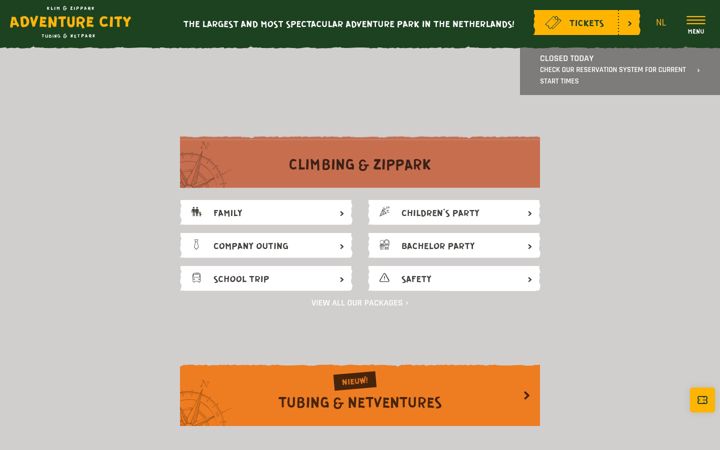 Screenshot of adventurecityrotterdam.nl