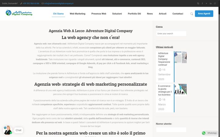 Screenshot of adventuredigitalcompany.it