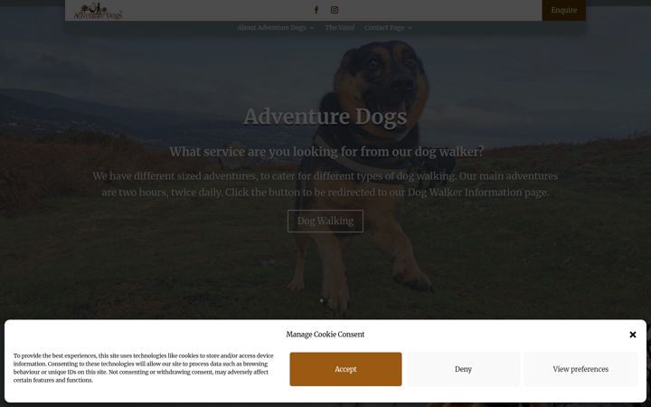 Screenshot of adventuredogswales.com