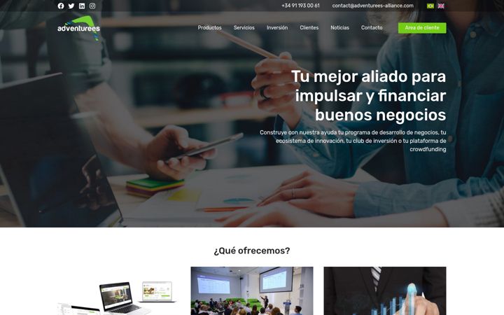 Screenshot of adventurees.net
