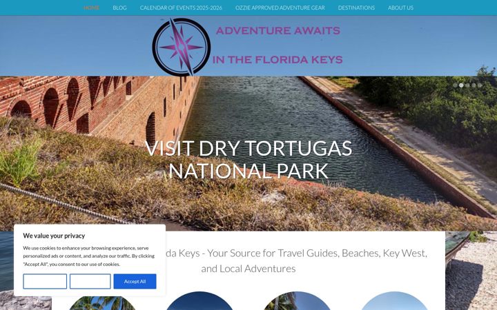 Snímek obrazovky adventureflkeys.com
