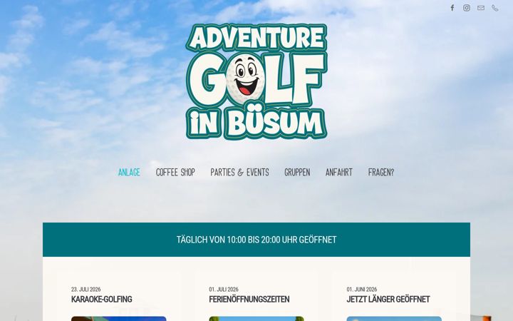 Screenshot von adventuregolf-buesum.de