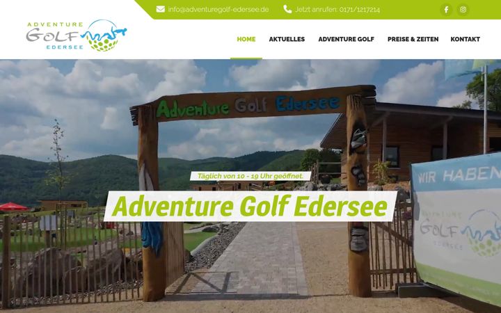 Screenshot von adventuregolf-edersee.de