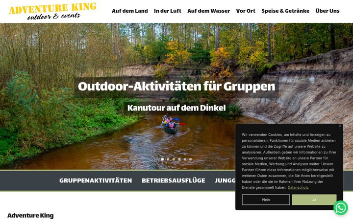 Screenshot του adventureking.de
