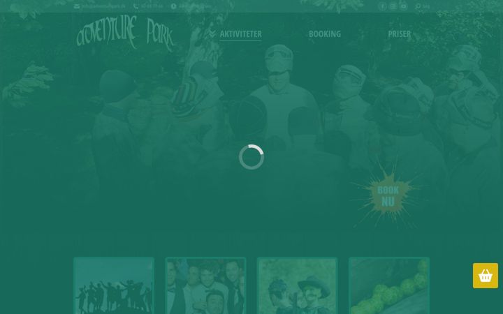 Screenshot van adventurepark.dk