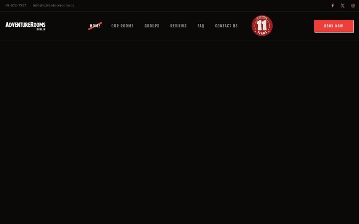 Screenshot of adventurerooms.ie