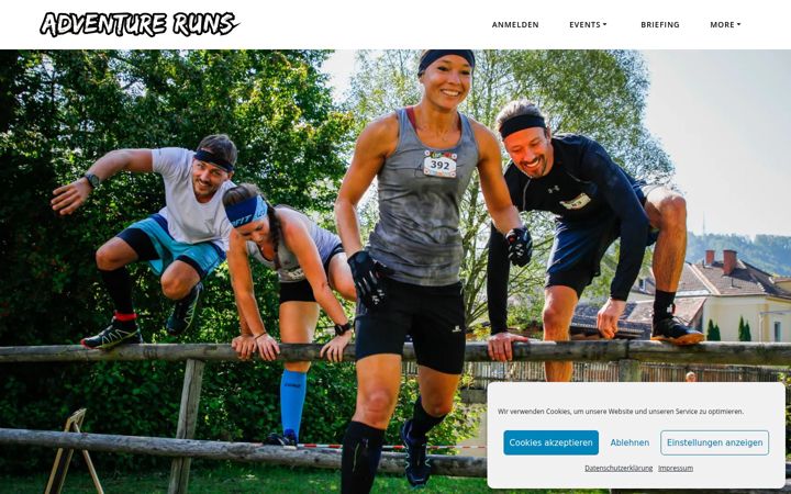 Captură de ecran a adventureruns.at