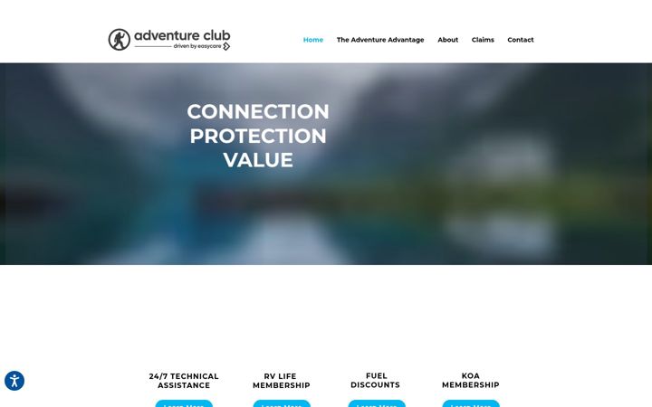 Captură de ecran a adventurervclub.com