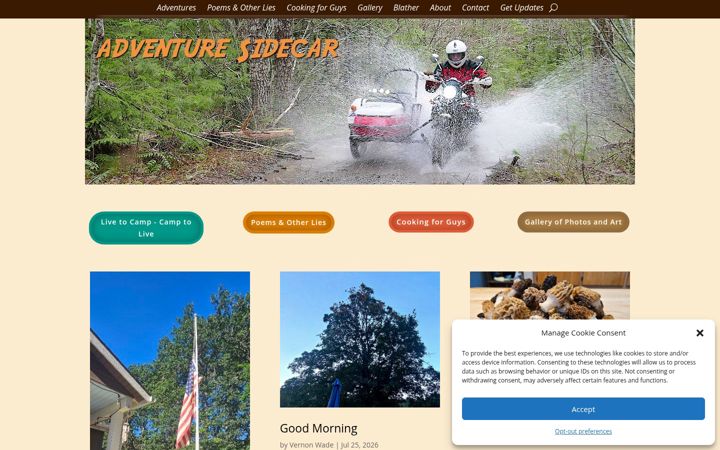 Ekrānuzņēmums no adventuresidecar.com
