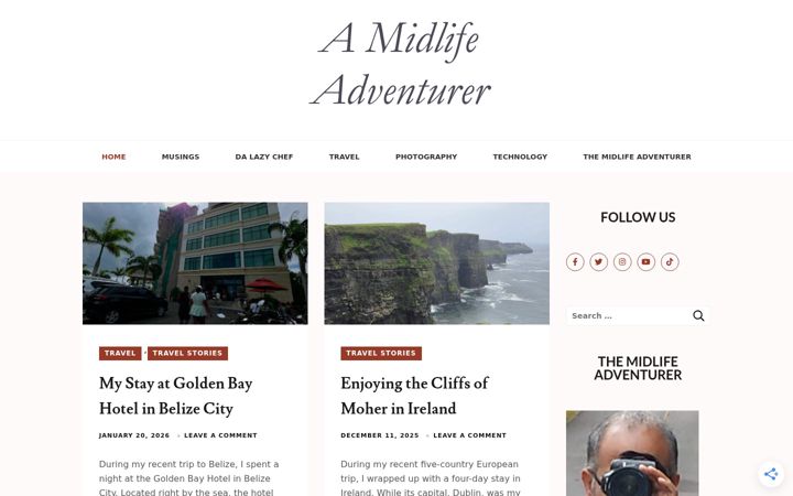 Screenshot of adventuresofmidlife.com