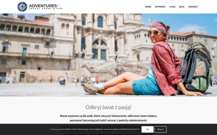 Screenshot of adventurespl.com