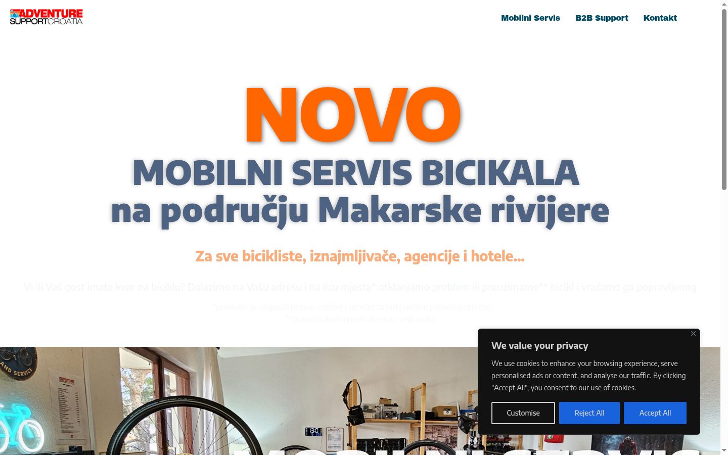 Screenshot tal-banner tal-kunsens muri qabel kwalunkwe interazzjoni