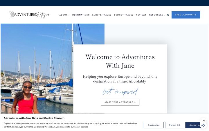 Screenshot di adventureswithjane.com