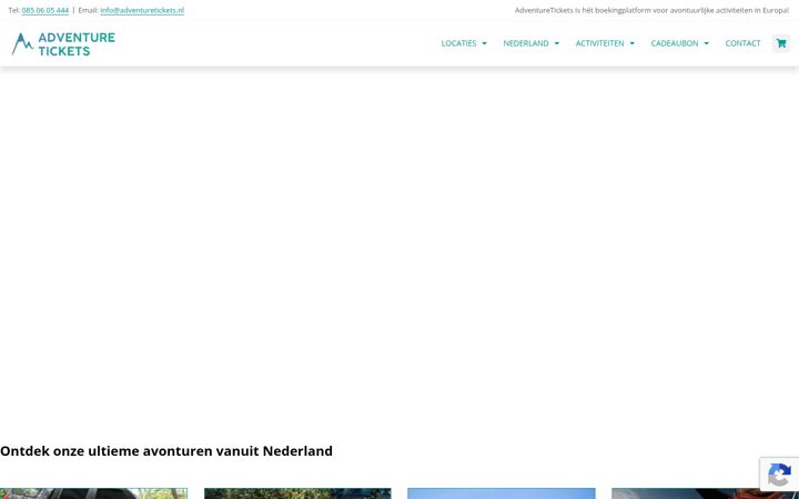 Skærmbillede af adventuretickets.nl