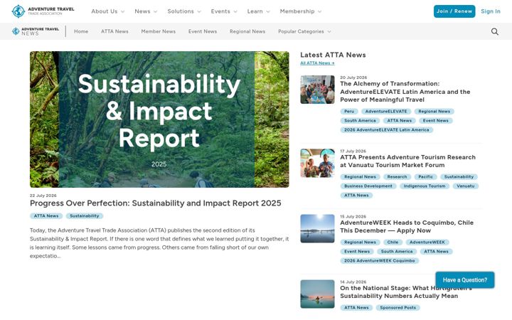 Screenshot of adventuretravelnews.com