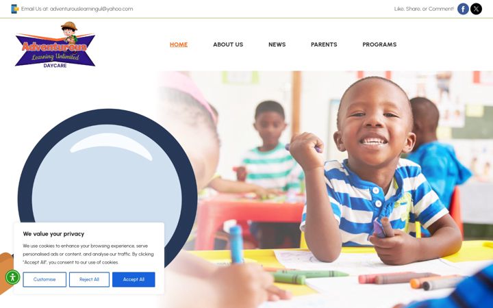 Captura de pantalla de adventurouslearningunlimited.com
