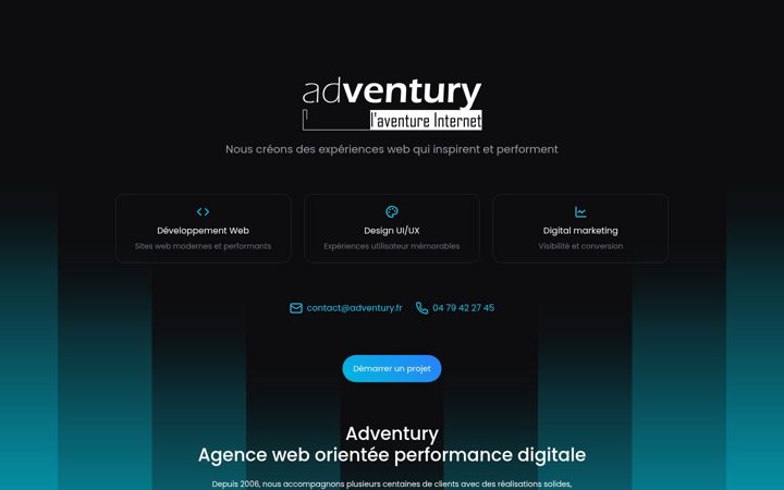 Screenshot of adventury.fr
