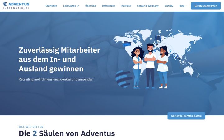 Screenshot of adventus.de