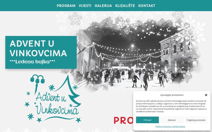 Screenshot of adventvinkovci.com