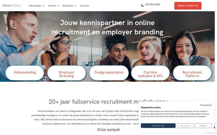 Skærmbillede af adver-online.nl