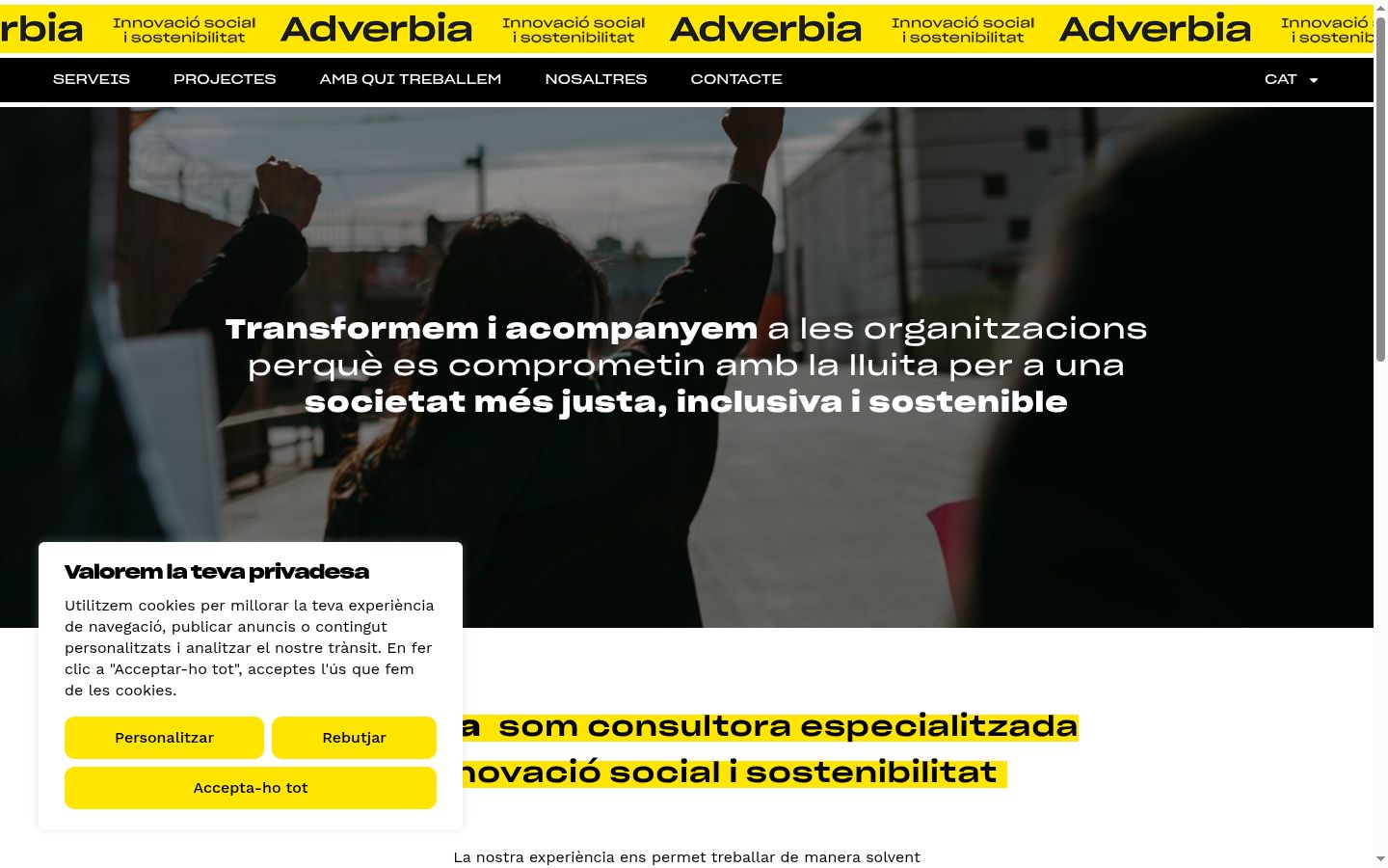 Screenshot tal-banner tal-kunsens muri qabel kwalunkwe interazzjoni