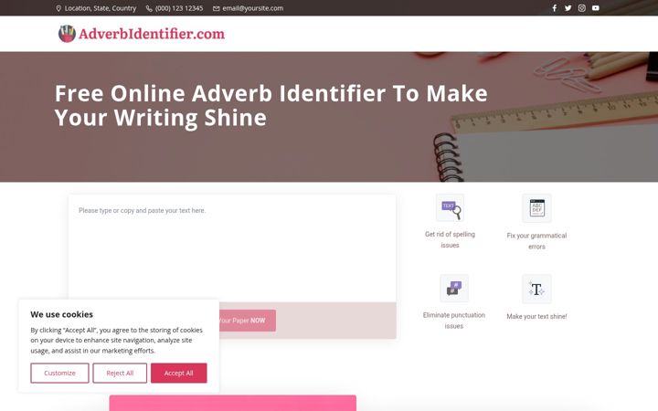 Screenshot of adverbidentifier.com