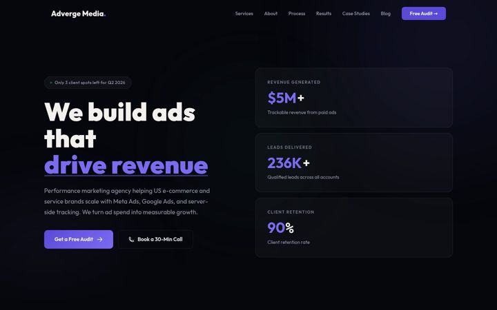 Screenshot ta' advergemedia.com