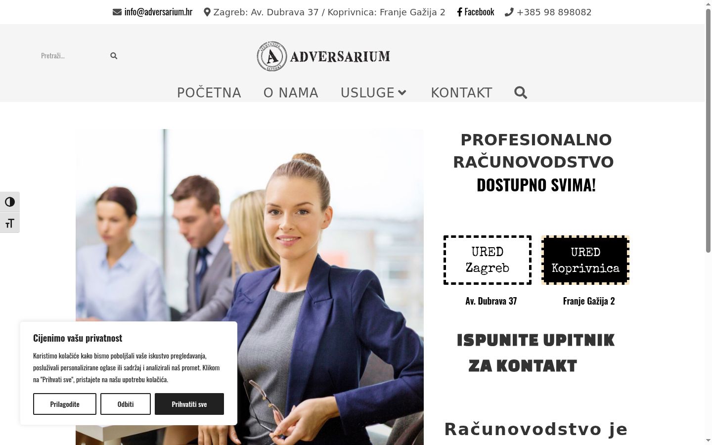 Skærmbillede af samtykkebanneret, som det blev vist før nogen interaktion