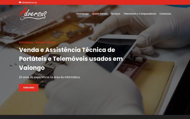 Screenshot of adversus.pt