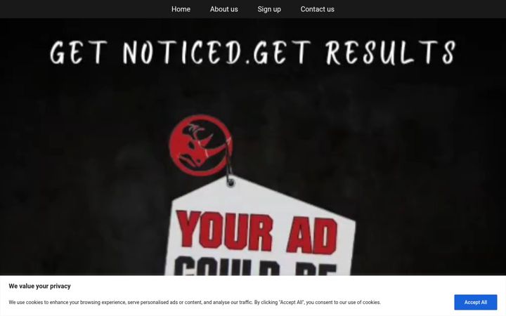 Screenshot of advert-designs.ca