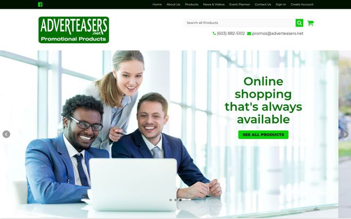 Captură de ecran a adverteasers.net