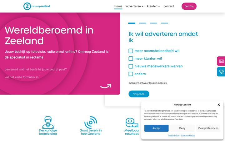Captură de ecran a advertereninzeeland.nl