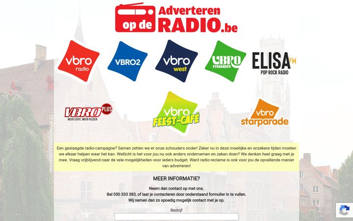 Captură de ecran a adverterenopderadio.be