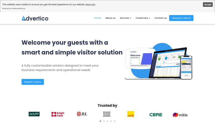 Screenshot of advertico.co.uk