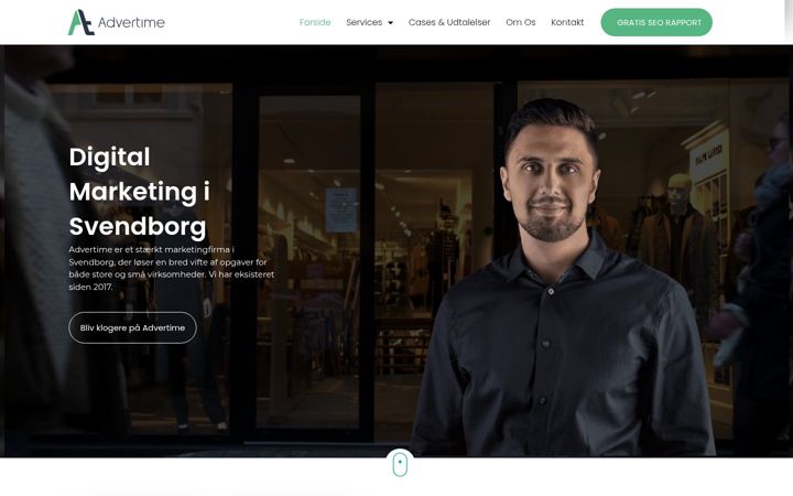 Screenshot von advertime.dk