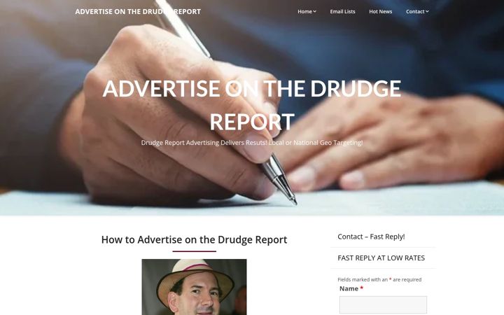 Screenshot ta' advertiseondrudgereport.com