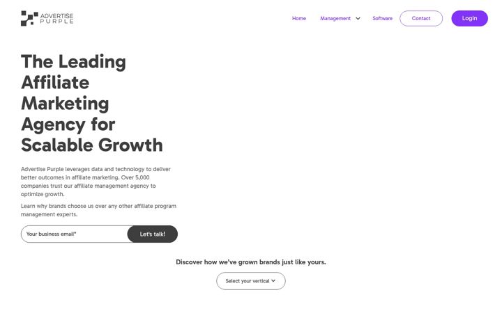 Screenshot of advertisepurple.com