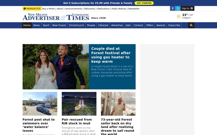 Screenshot von advertiserandtimes.co.uk