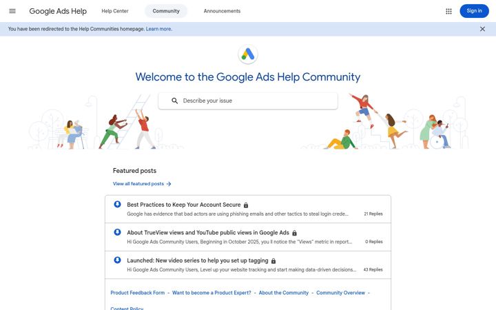 Screenshot of advertisercommunity.com