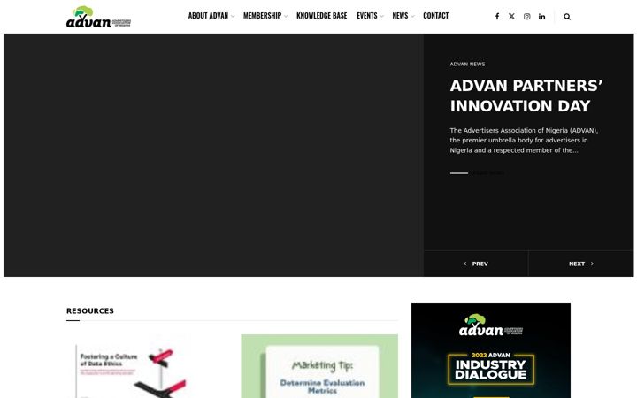 Screenshot ta' advertisersnigeria.com