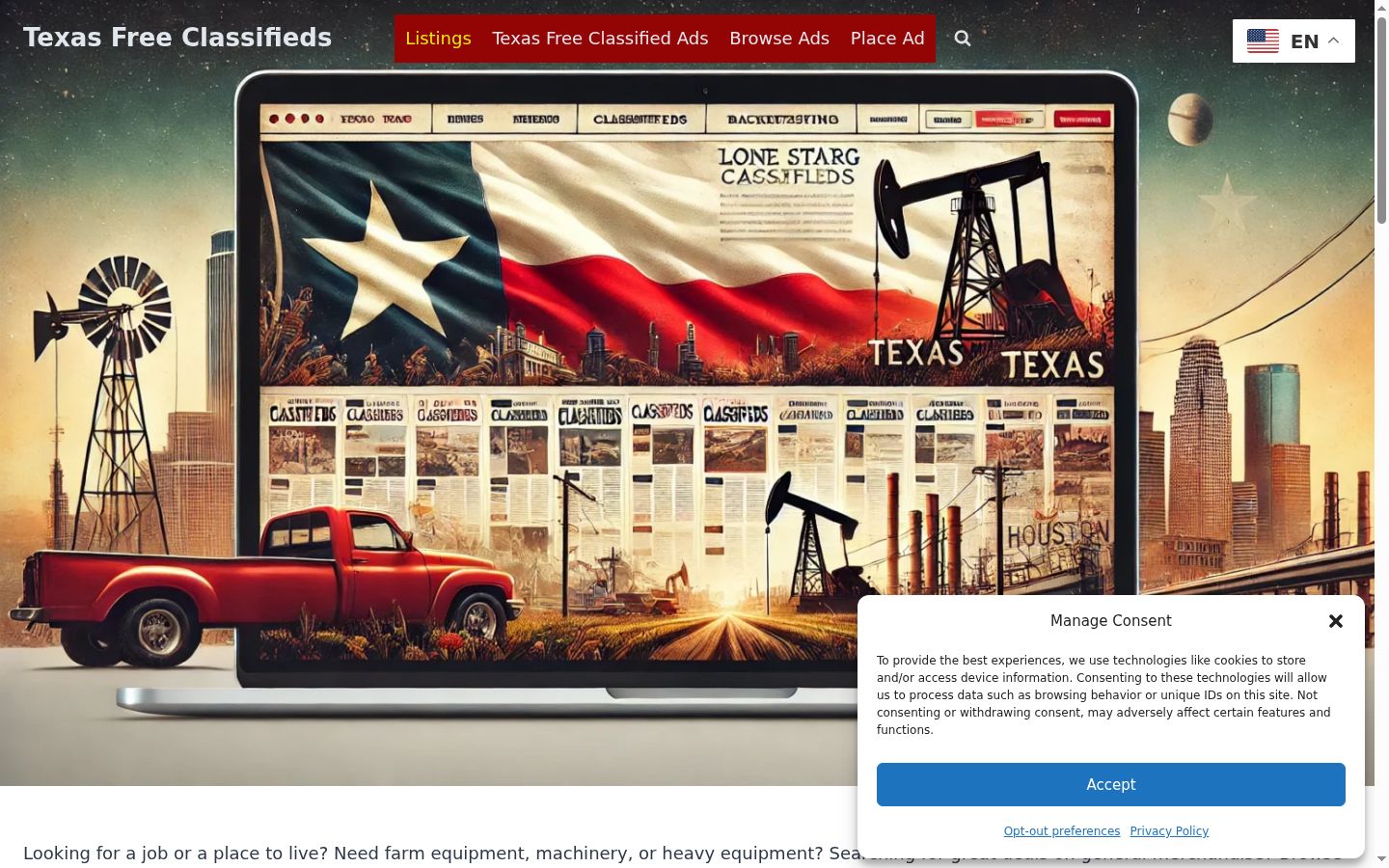 Screenshot tal-banner tal-kunsens muri qabel kwalunkwe interazzjoni
